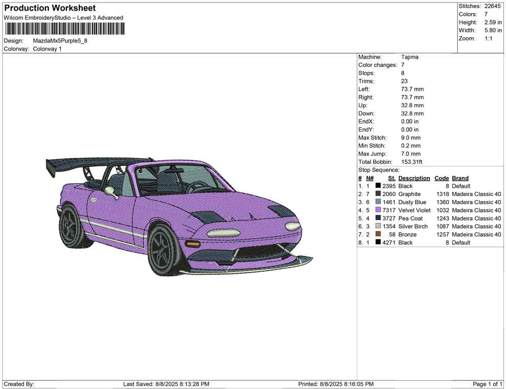 Mazda Mx5 Purple