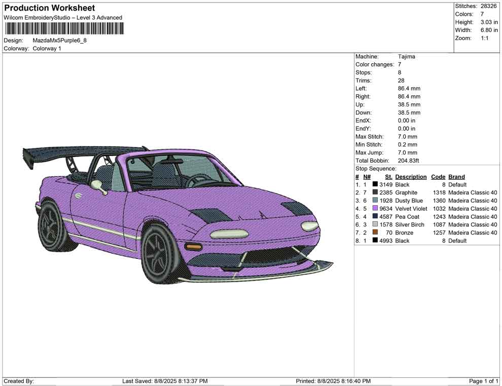 Mazda Mx5 Purple
