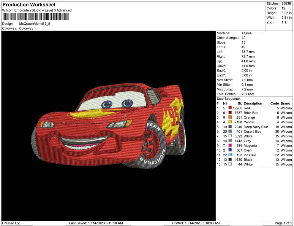 Mcqueen car Alone B