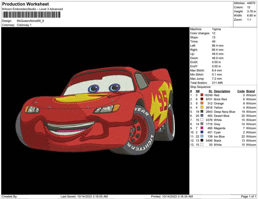 Mcqueen car Alone B