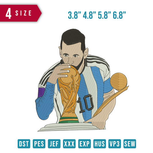 messi kiss trophy B