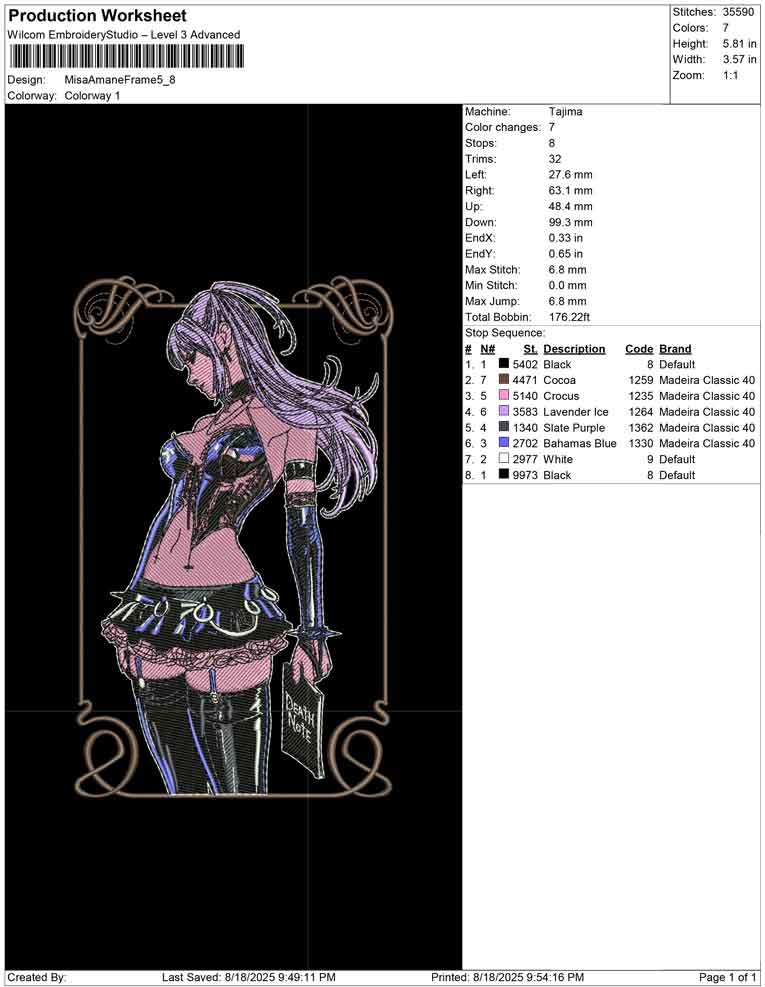 Misa Amane Frame