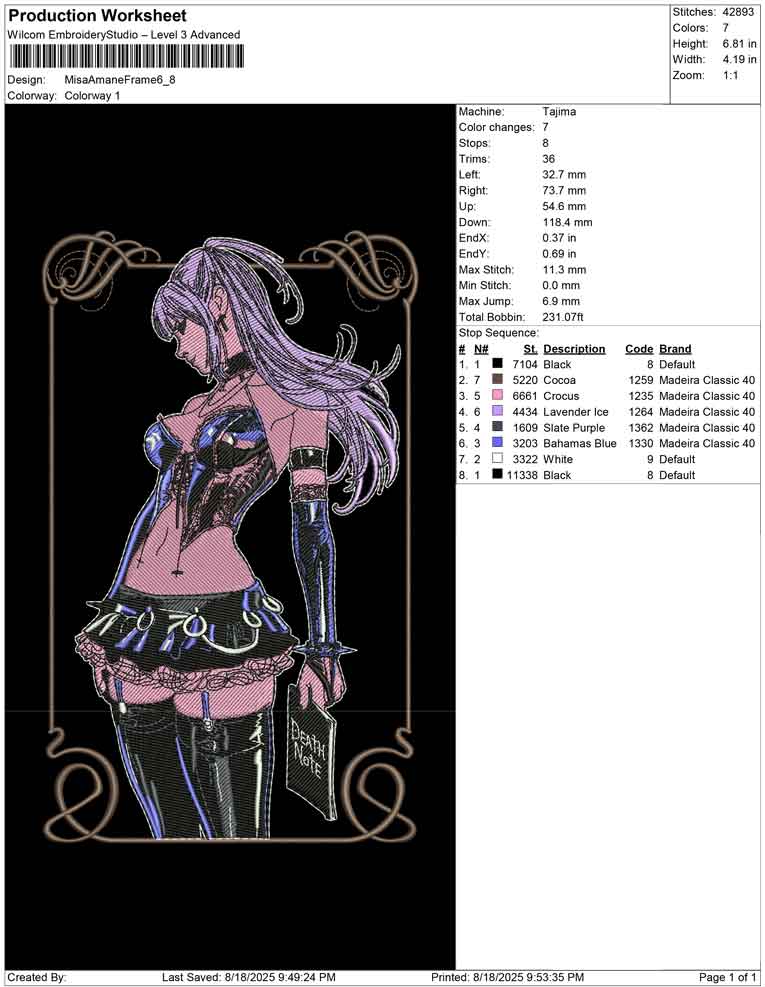 Misa Amane Frame