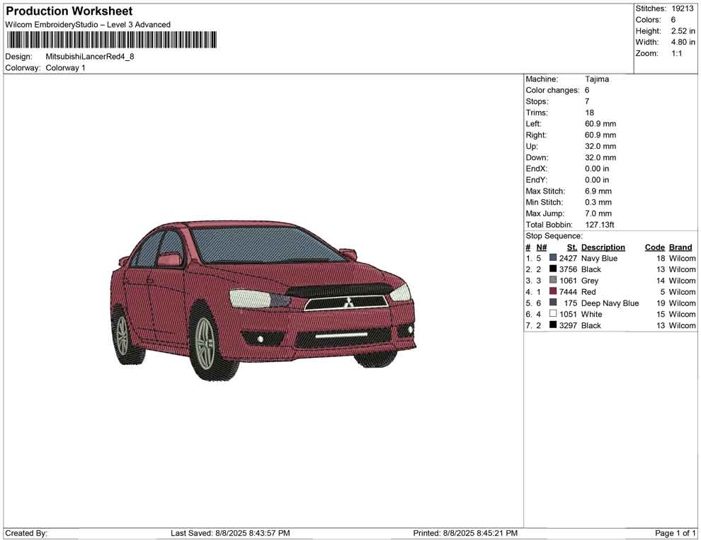 Mtsubishi Lancer red