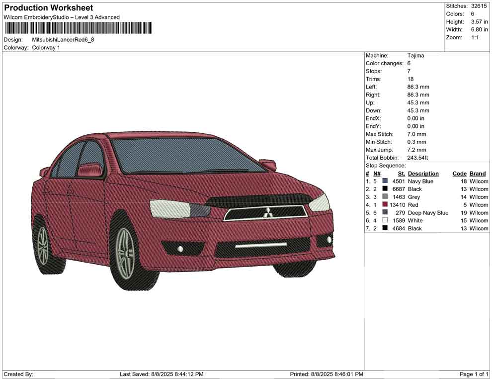 Mtsubishi Lancer red