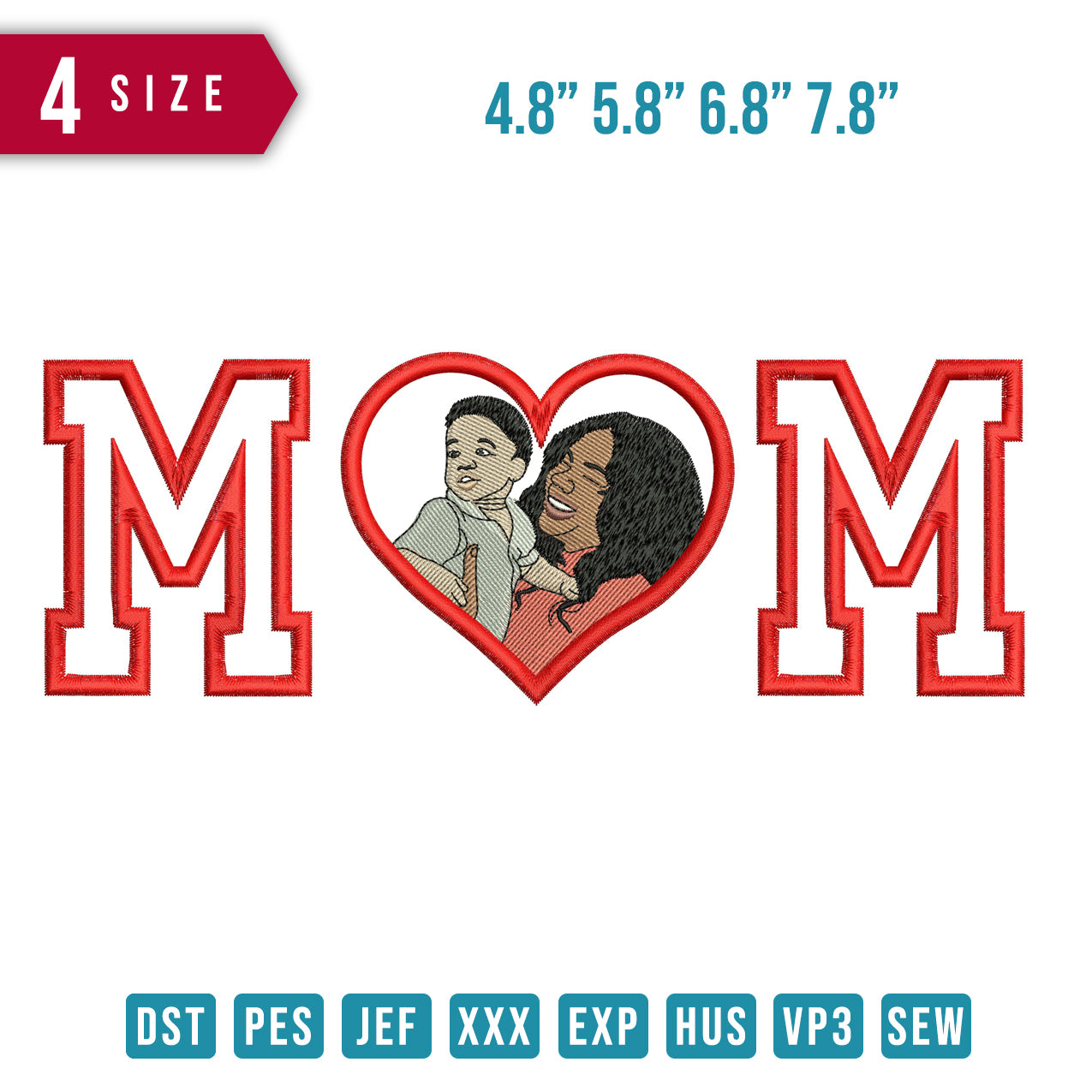 Mom Love 2 Applique