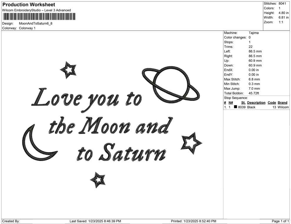 Moon And To Saturn