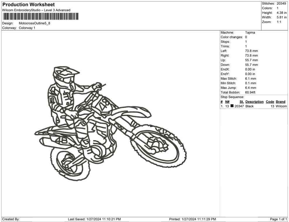 Motocross Cyc outline