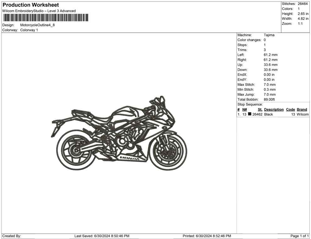 Motorcycle Outline