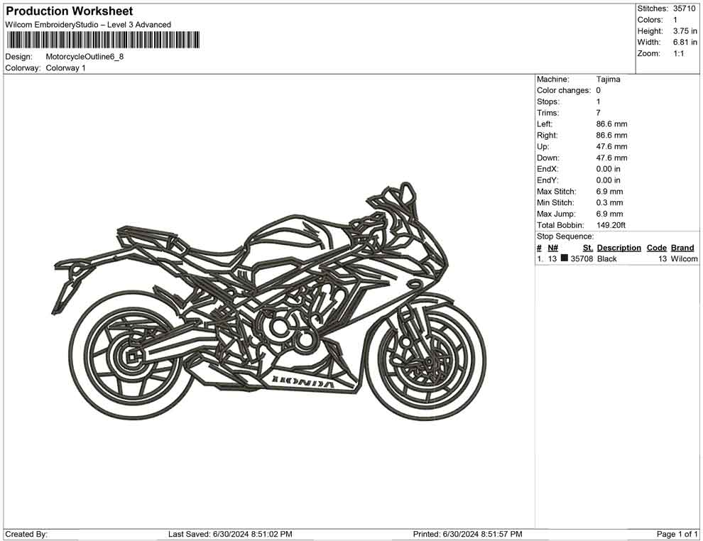 Motorcycle Outline