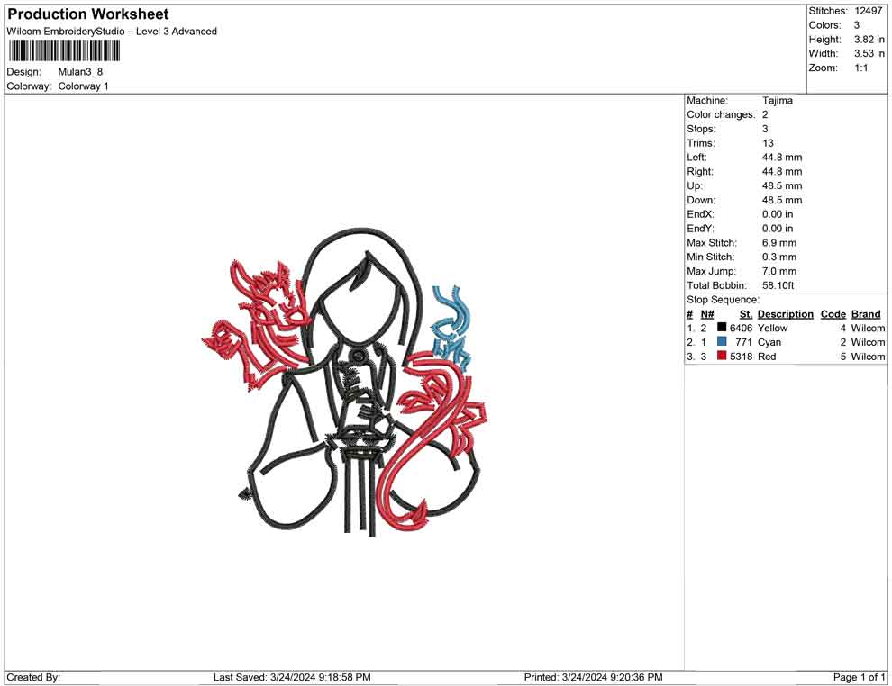 Mulan Line Art