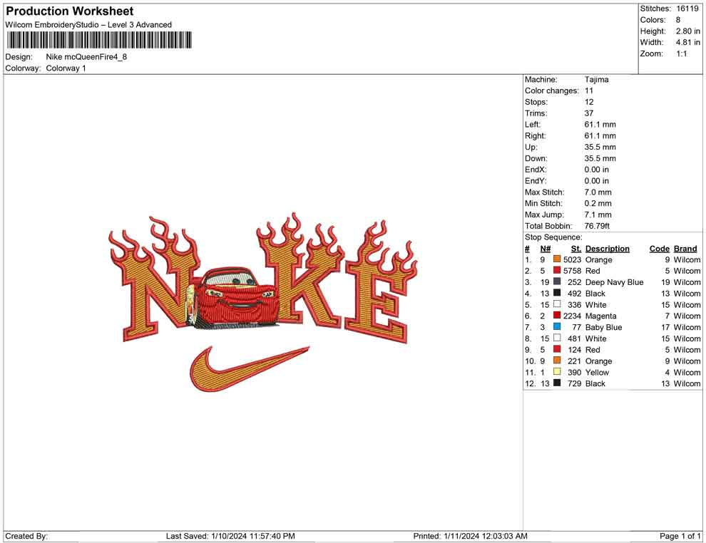 Nike Mc queen Fire