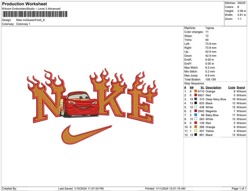 Nike Mc queen Fire
