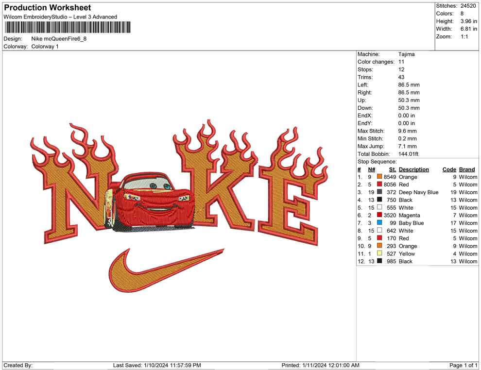 Nike Mc queen Fire