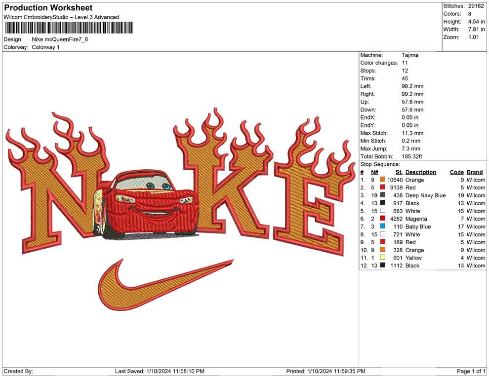 Nike Mc queen Fire