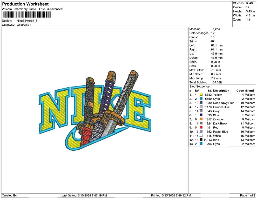 Nike 3 Sword