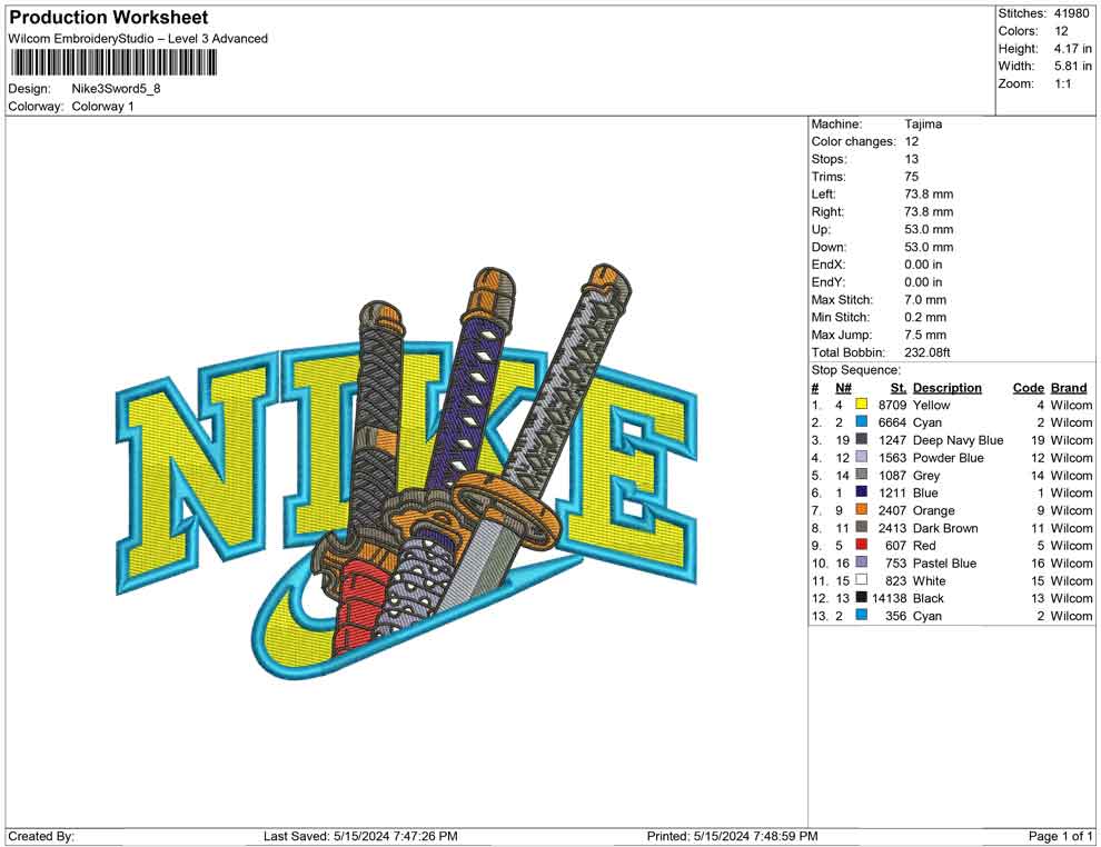 Nike 3 Sword