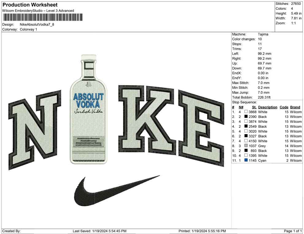 Nike Absolute Vodka