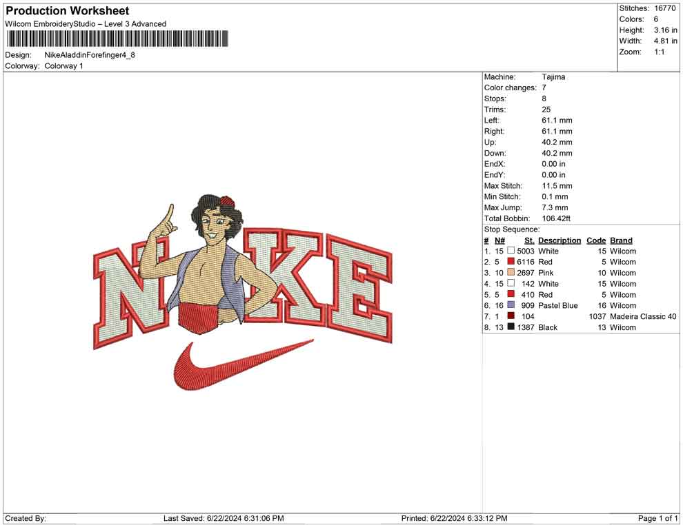 Nike Aladdin Forefinger