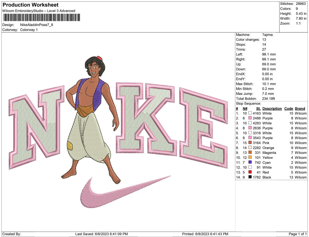 Nike Aladdin Pose