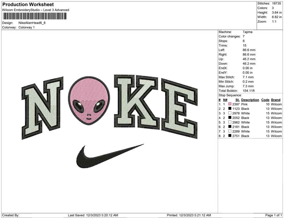 Nike Alien head