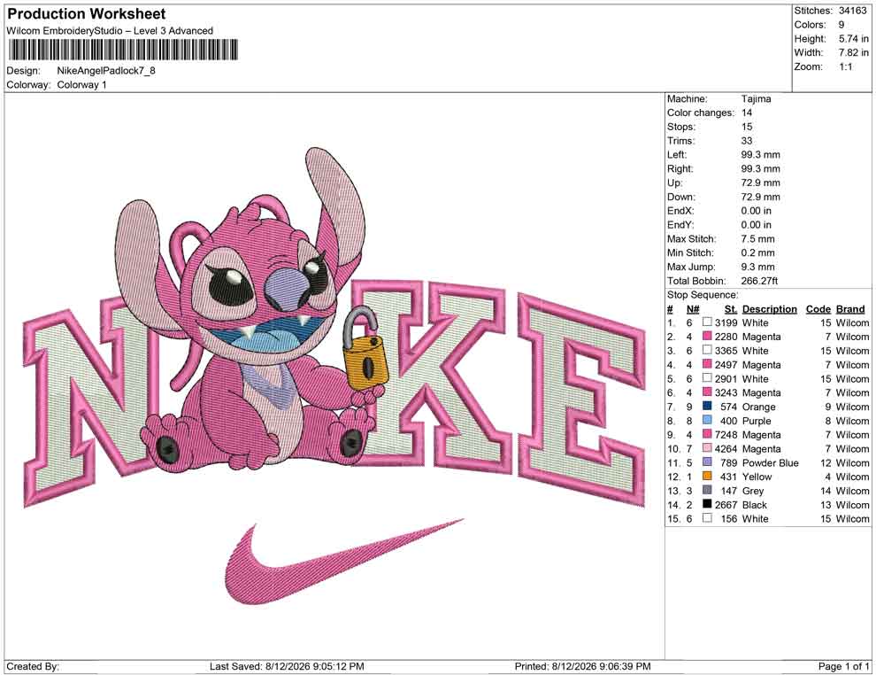 Nike Angel Padlock