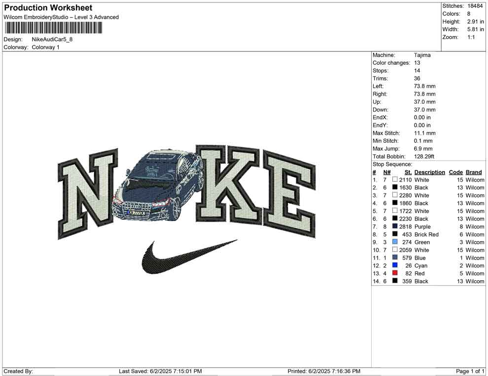 Nike Audi Car