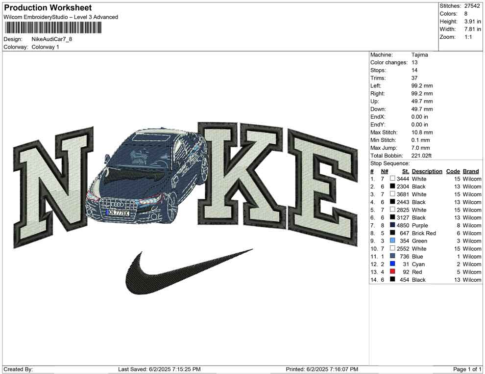 Nike Audi Car