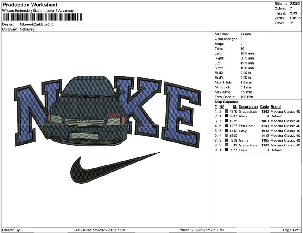 Nike Audi Dark blue