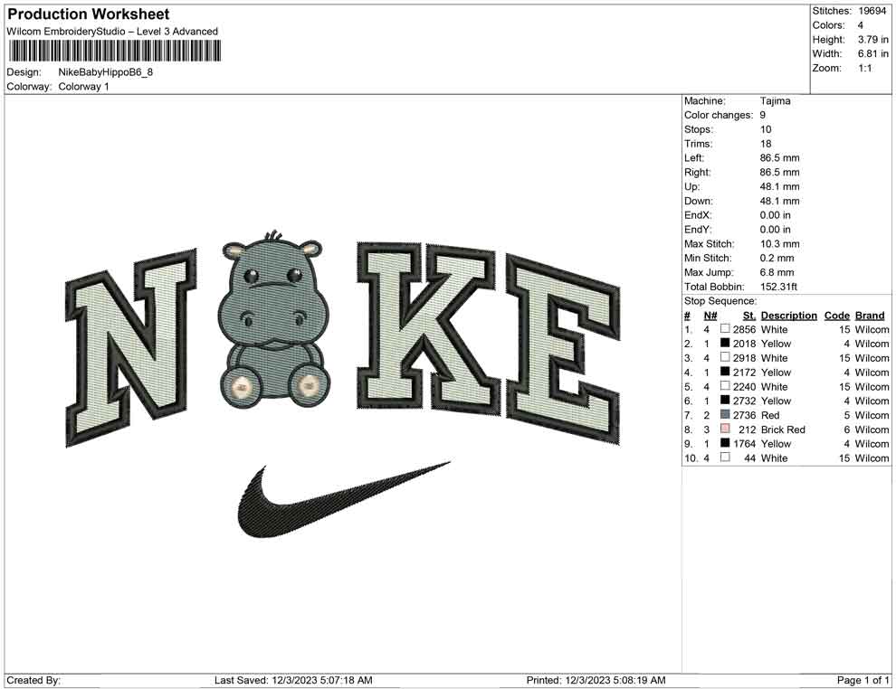 Nike Baby Hippo B