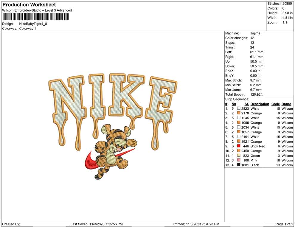 Nike melt Baby tiger