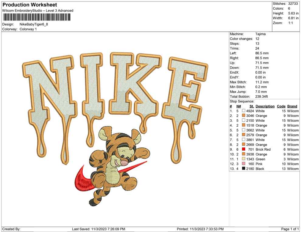 Nike melt Baby tiger