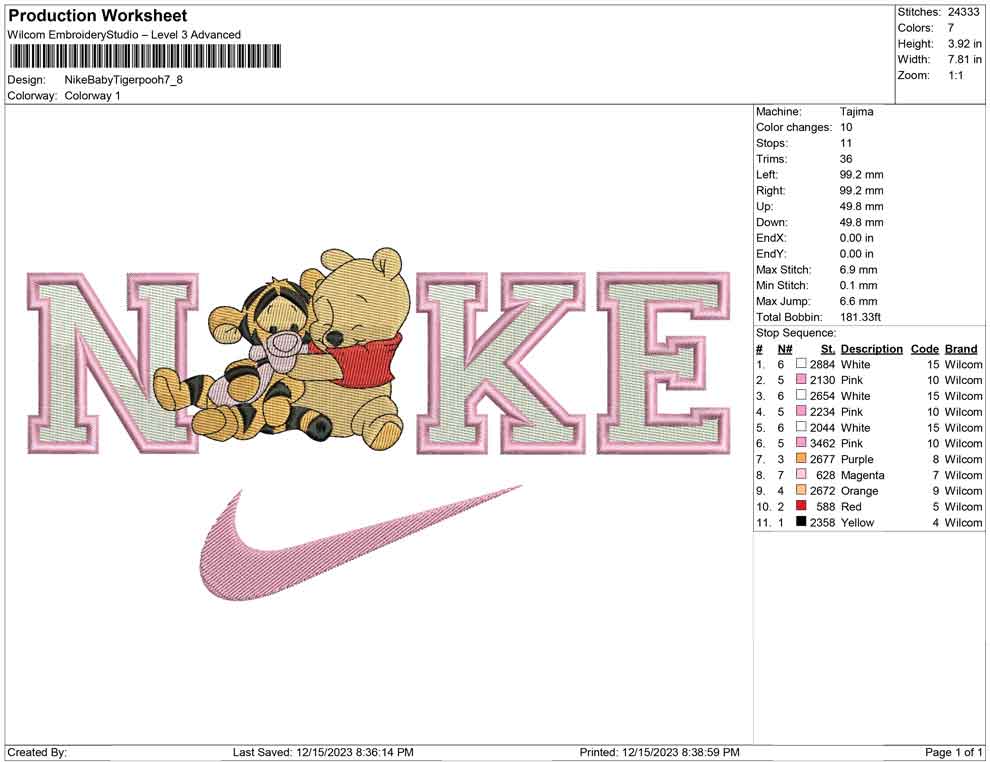 Nike Baby Tiger and pooh
