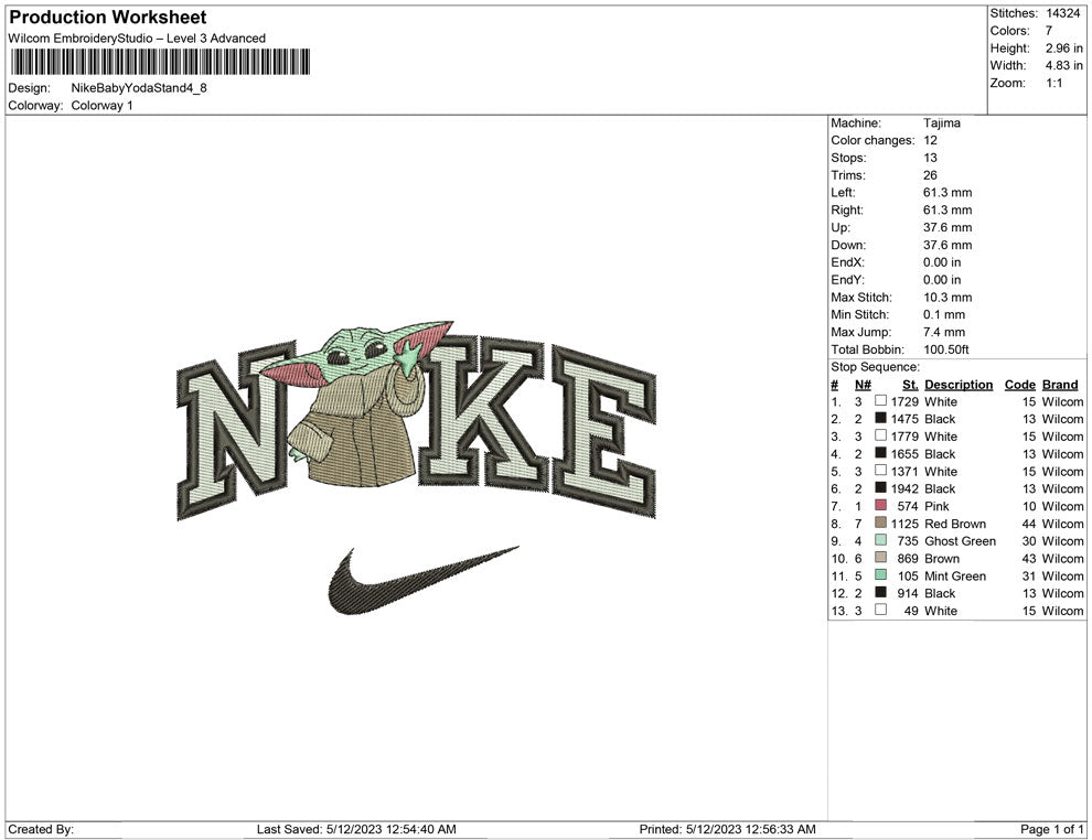 Nike Baby Yoda Stand