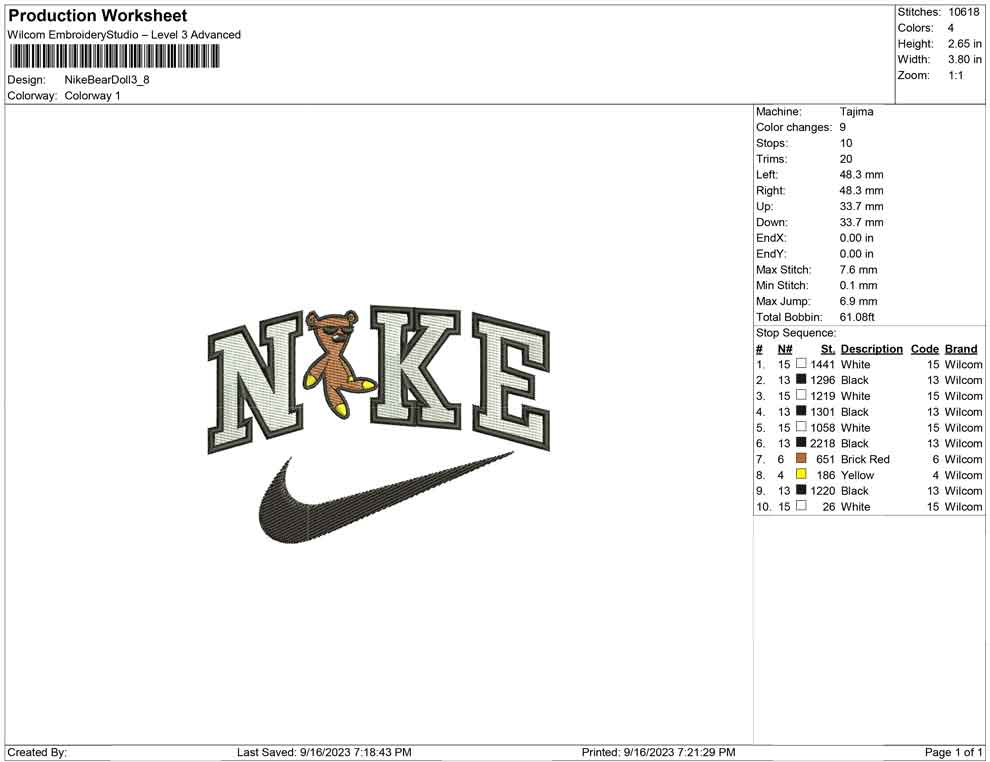 Nike Bear Doll