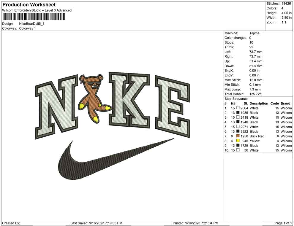 Nike Bear Doll
