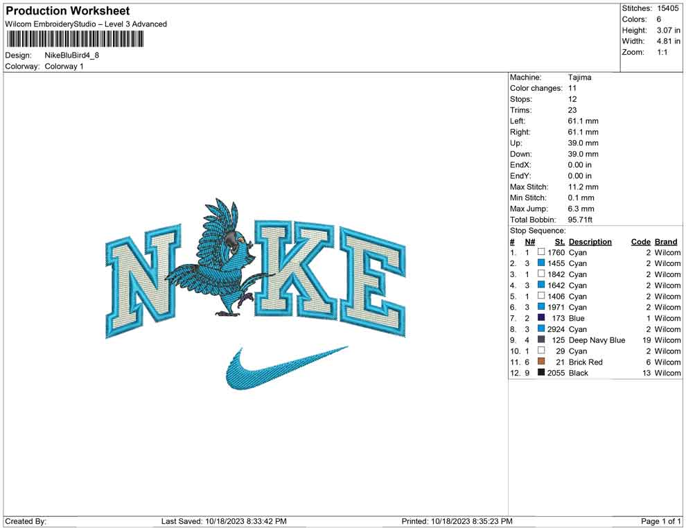 Nike Blu bird