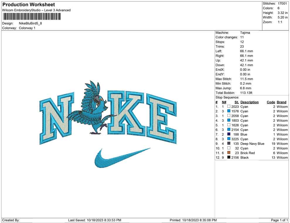 Nike Blu bird