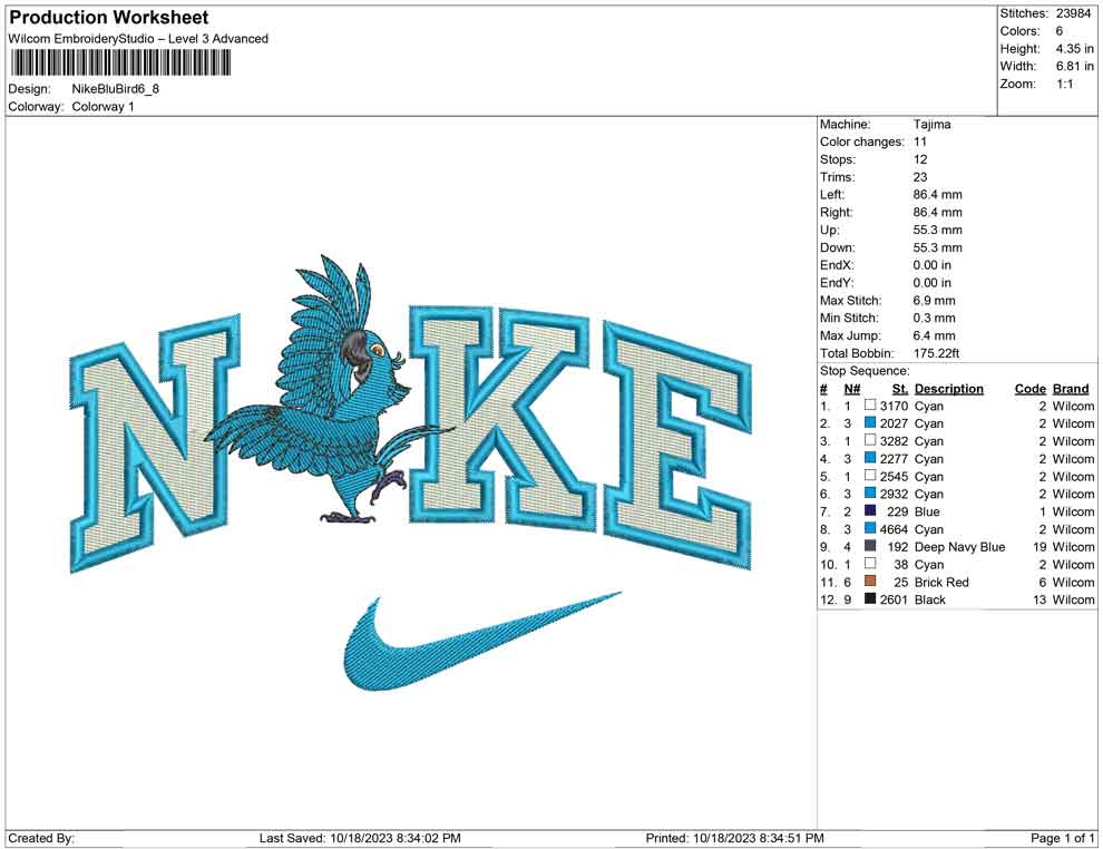 Nike Blu bird