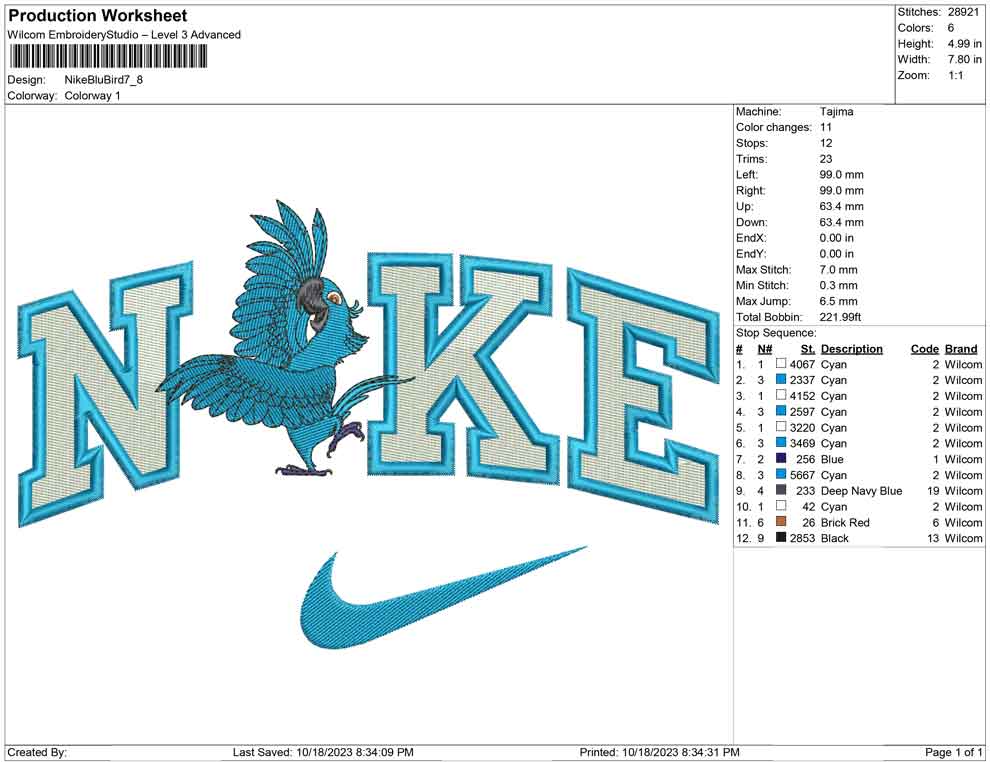 Nike Blu bird