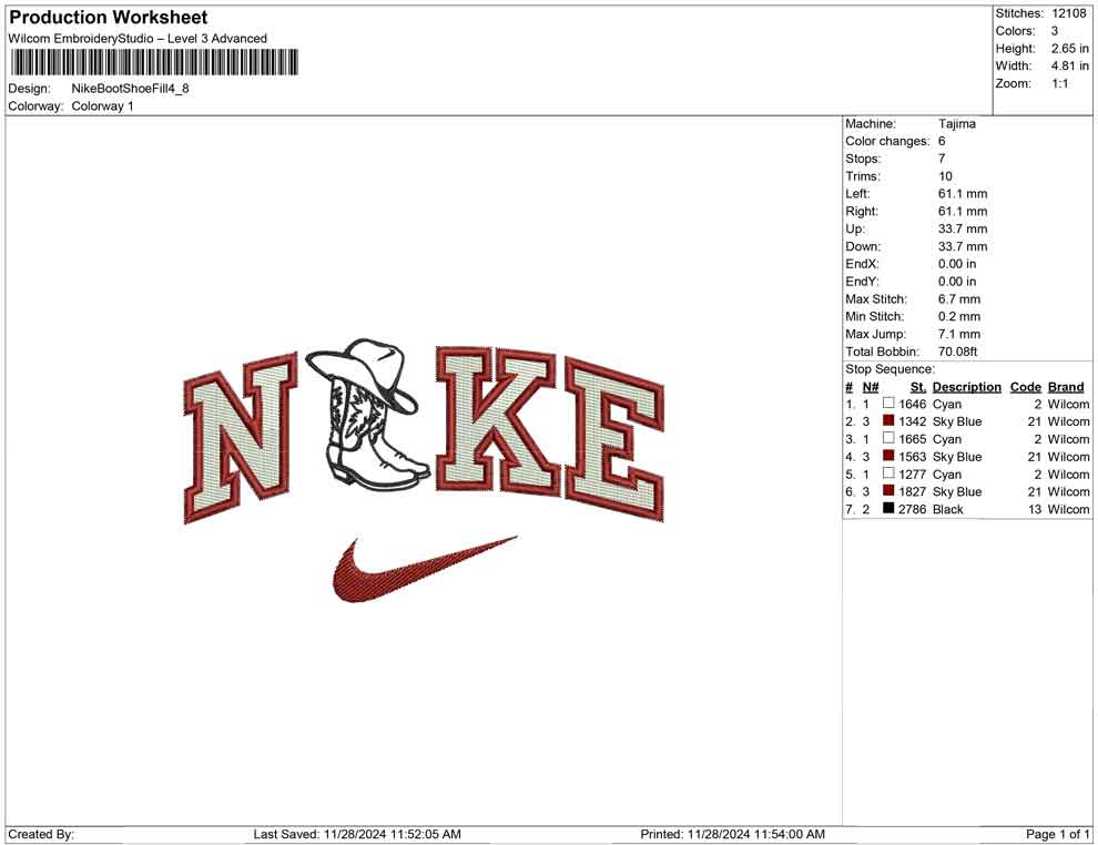 Nike Boot Shoe Fill