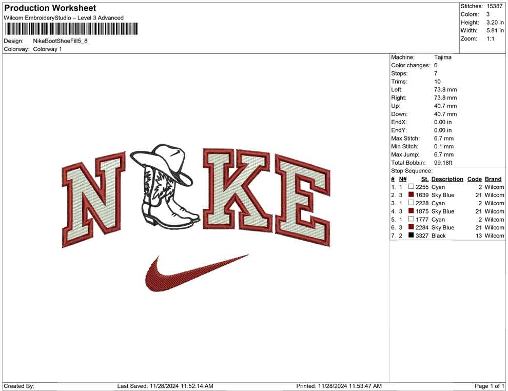 Nike Boot Shoe Fill