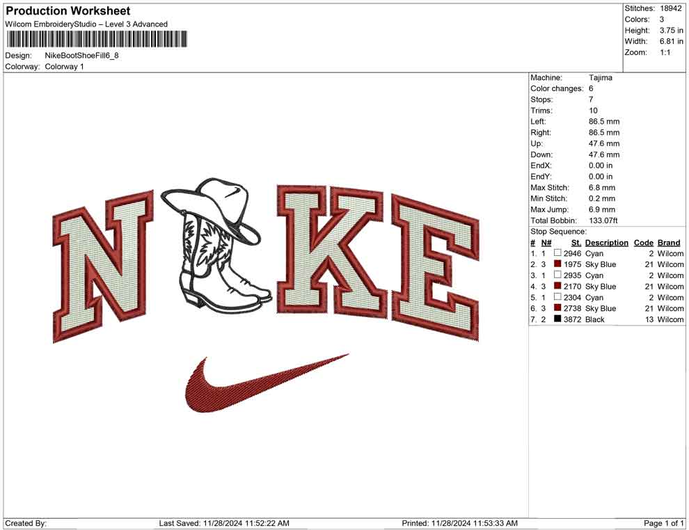 Nike Boot Shoe Fill