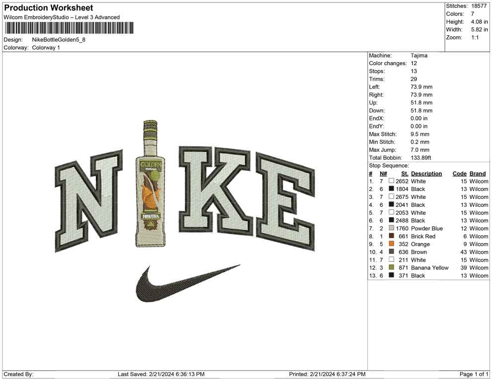 Nike Bottle Golden