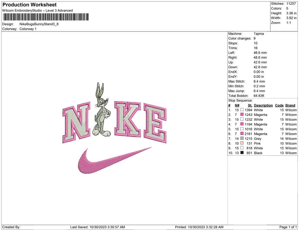 Nike Bugs Bunny Stand