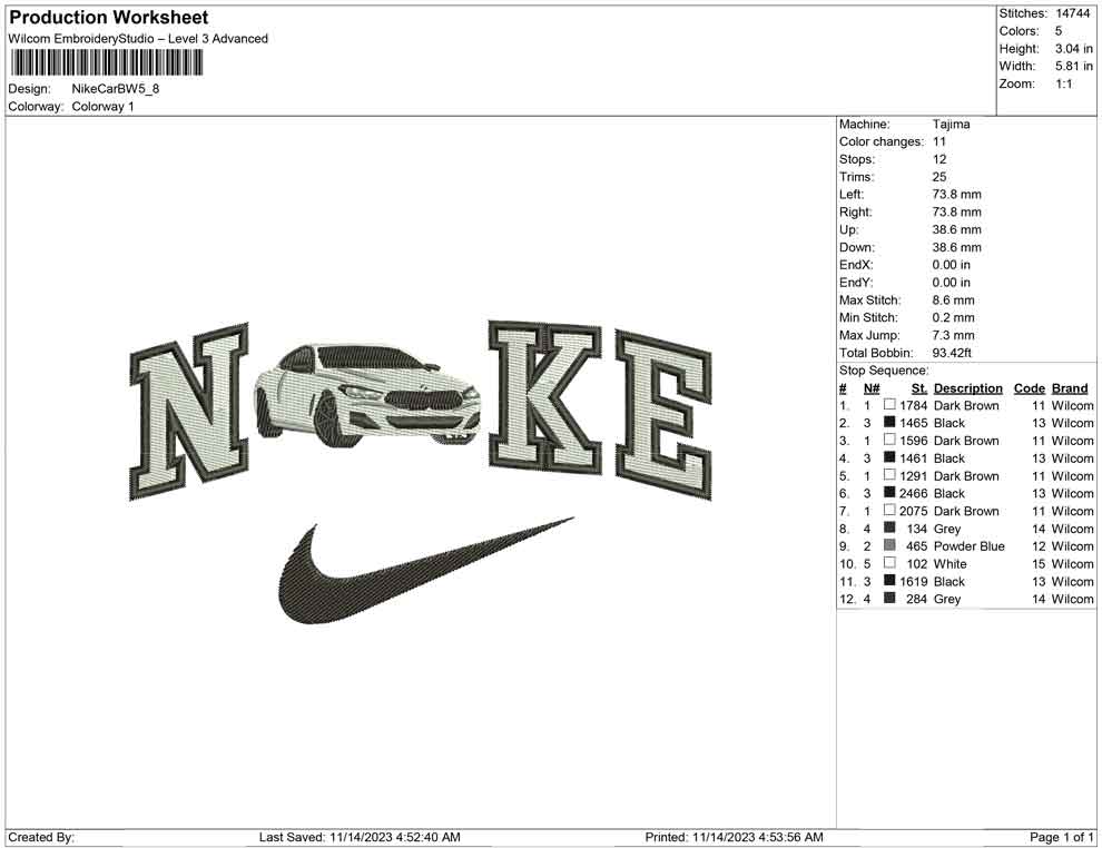 Nike Car Bw