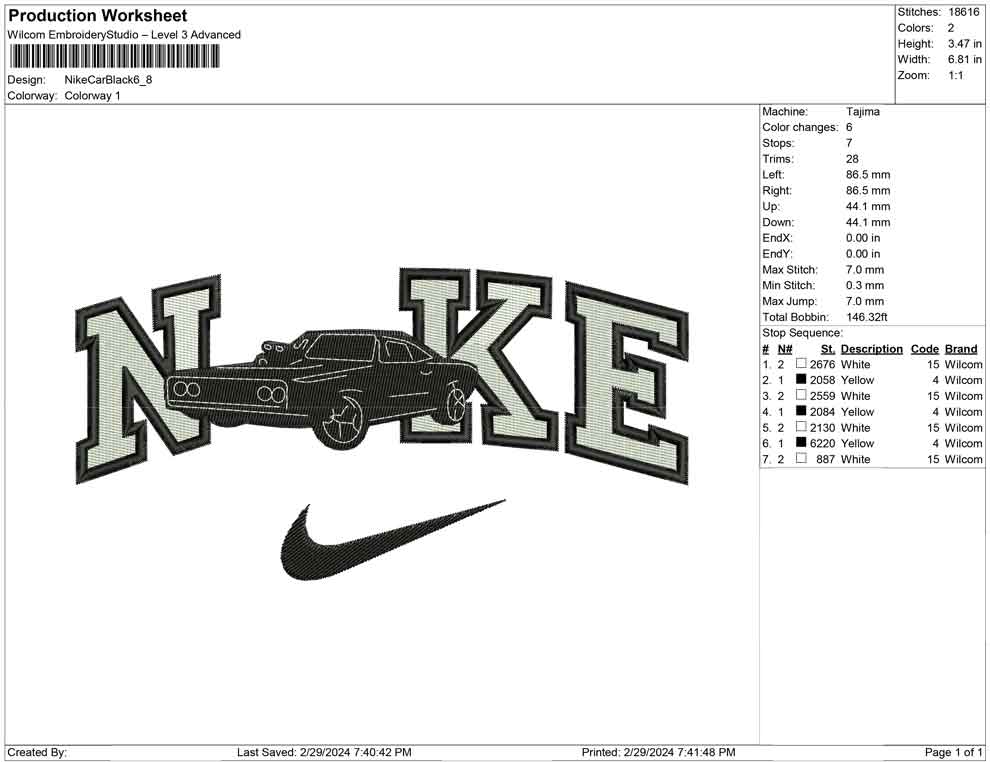 Nike Car Black B
