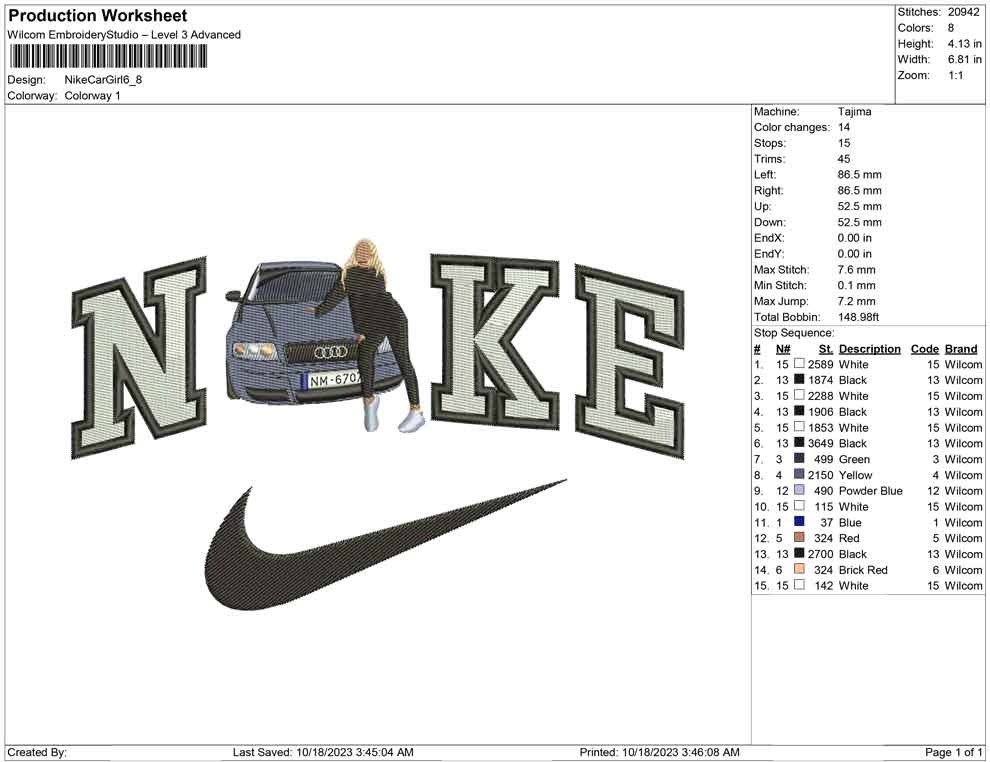 Nike Car With Girl