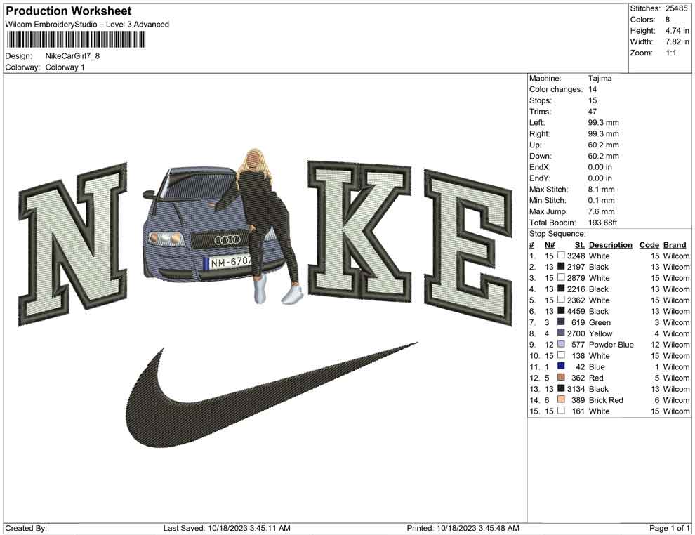 Nike Car With Girl