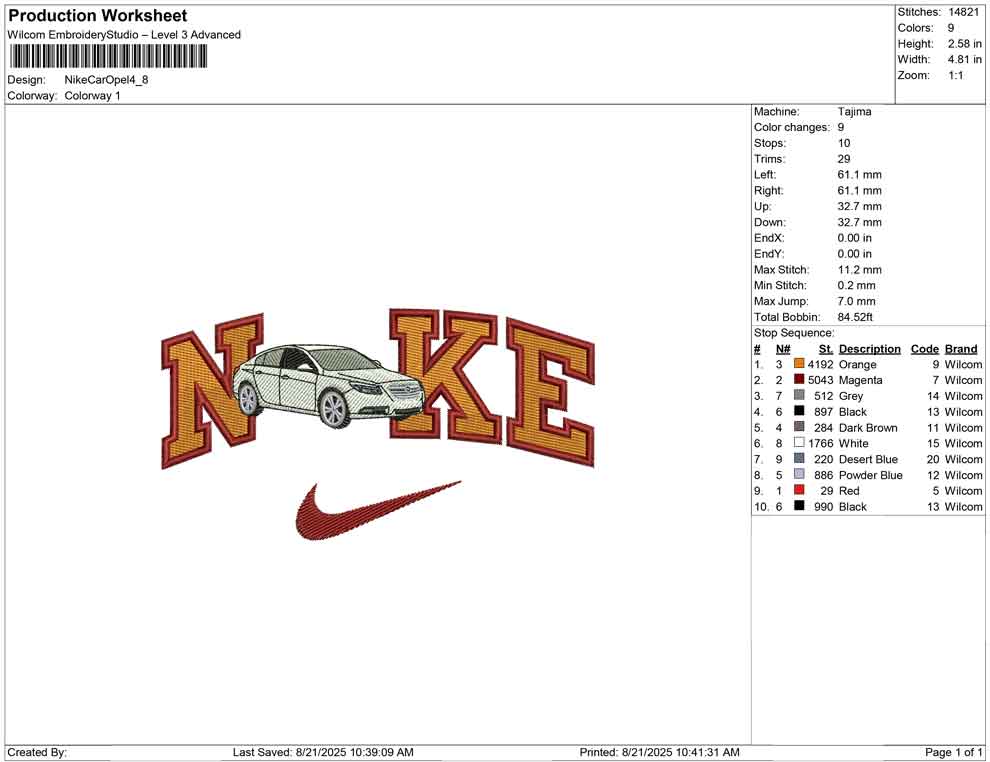 Nike Car Opel